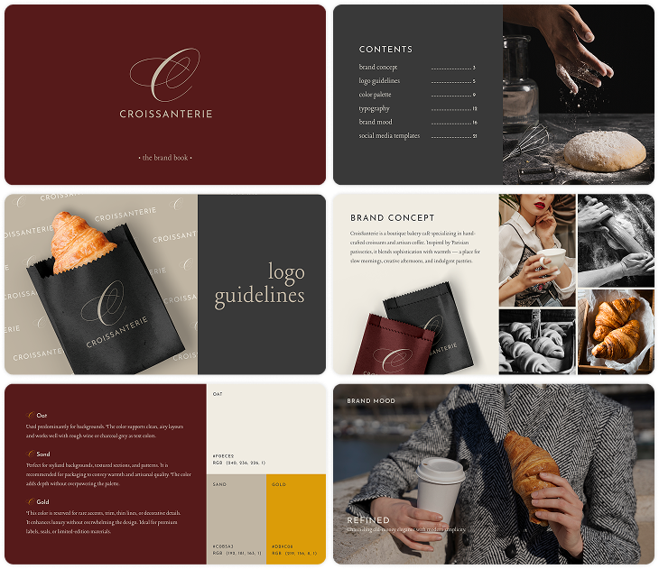 Logo and branding kit collage